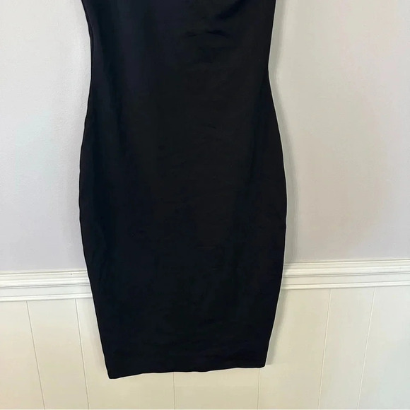 Susana Monaco One Shoulder Bodycon Dress in Black Women's Knee Length Size S NWT - Picture 4 of 10